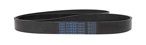 Клиновой колан D&D PowerDrive 150J8 Поли, Ширина 0,74 инча, Гума