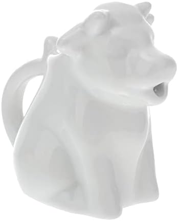 Чашата за кафе Yardwe Expresso Порцеланов Соусник с дръжка във формата на Крава, Керамични Кана за Сметана,