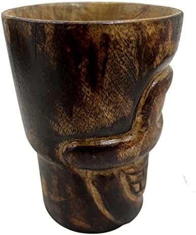 Дървена Чаша За Подарък Уникален Кафяв Дизайн На Скелета На Масивна Дървена Една Чаша Ръчна Изработка За Барел
