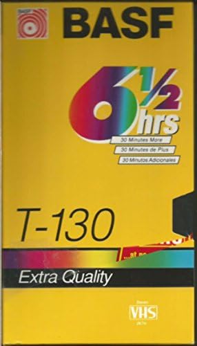 BASF T-130 6 1/2-Часова Празна касета VHS по-високо качество (за запис на видеокасета) 4 бр. в опаковка