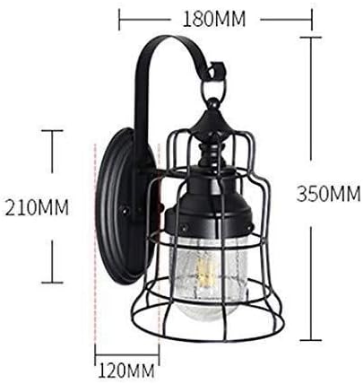 OXVUE Промишлен Ретро Лампа за Скрит Монтаж в Селски Метална Клетка, Окачена Лампа за Антре, Стълбище, Кухня,