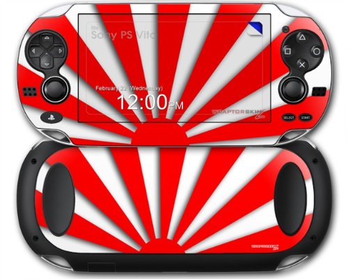 Изгряващото Слънце Японски Флаг Червен - Стикер в Стила на Кожата е подходящ за Sony PS Vita