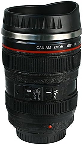 Чашата за кафе с обектива на камерата Caniam, Чаша за пътуване - Модел фотоапарат Eos 24-105 мм, Термос от неръждаема
