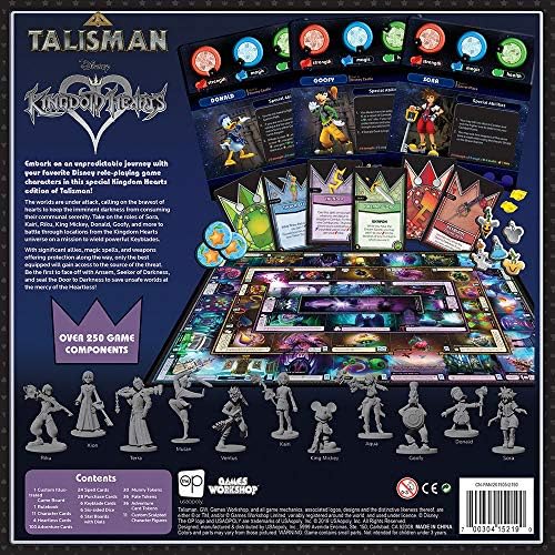 USAOPOLY Настолна соревновательная играта Kingdom Hearts Talisman | се Основава на игра Talisman Magical Quest