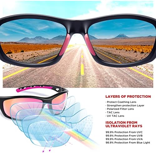 Слънчеви Очила RIVBOS за Мъже И Жени с Поляризованной Защита от ултравиолетови лъчи, Спортни Слънчеви Очила за Риболов, Шофиране, Колоездене RB833
